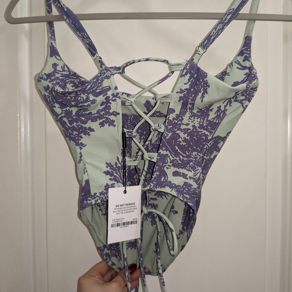 P1. NWT MIAOU MINT TOILE CORSET - Picture 6 of 7